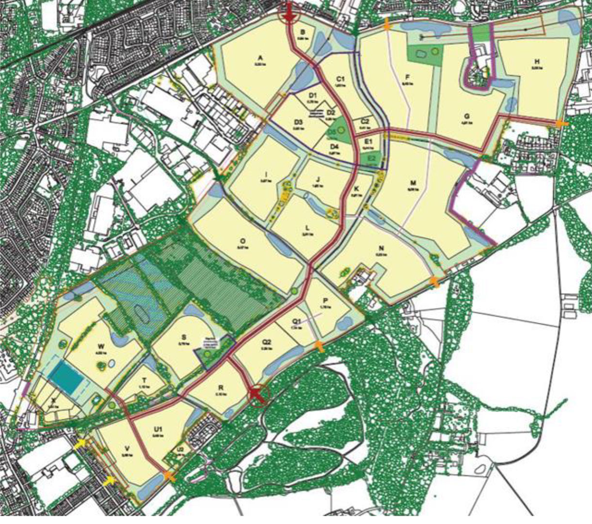 Planning framework and services context for land at Travers Farm